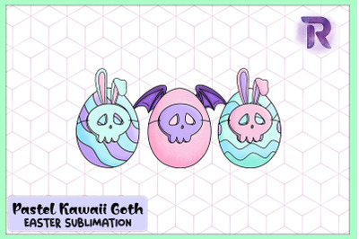 Chibi Skeleton Basket Easter Egg Pastel