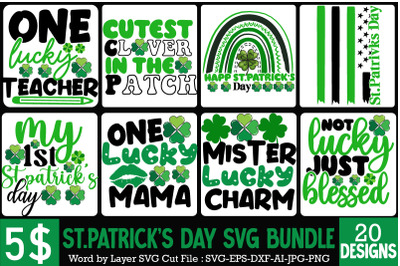 Happy St.Patrick&#039;s Day SVG Bundle,St.Patrick&#039;s Day Bundle