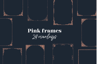 Pink Wedding Frames, Glitter Frames