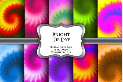 Bright Tie Dye Digital Paper Pack
