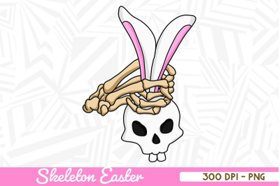 Funny Skeleton hand catch a Bunny