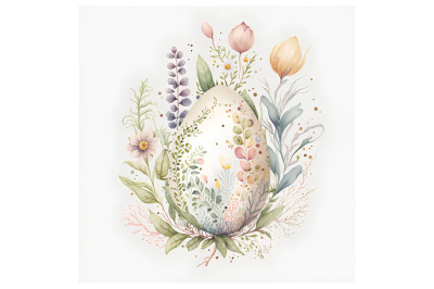 Watercolor Big Easter Egg 3