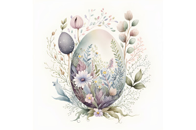 Watercolor Big Easter Egg 4