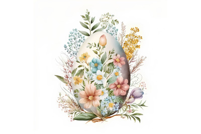 Watercolor Big Easter Egg 5