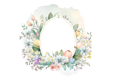 Watercolor Egg Wreath