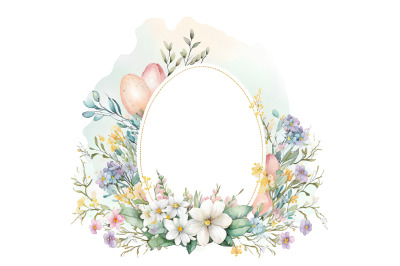 Watercolor Egg Wreath 2