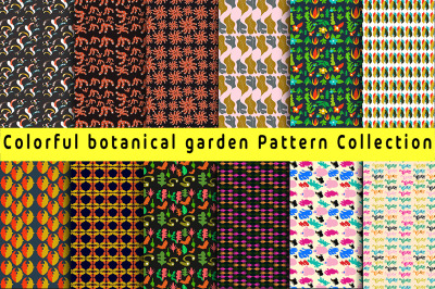 Colorful Botanical Garden Seamless Digital Papers,Colorful Botanical G