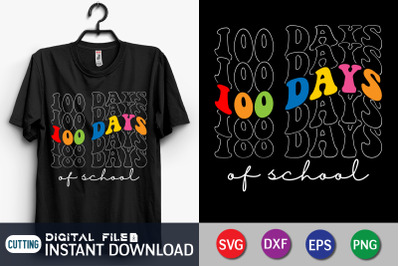 Retro 100 Days of School SVG