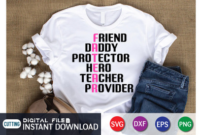 Friend Daddy Protector Hero Teacher Provider SVG