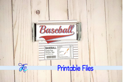 Baseball Candy Bar Wrapper