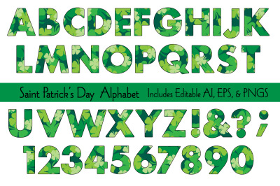 Saint Patrick&#039;s Day Printable Alphabet