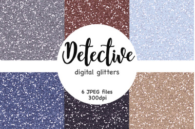 Blue Digital Glitter | Brown Glitter Paper