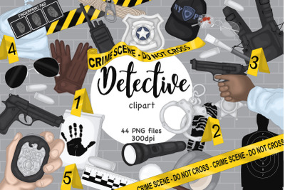 Detective Clipart | Crime Illustration