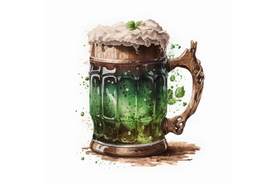 Watercolor St. Patricks Drink
