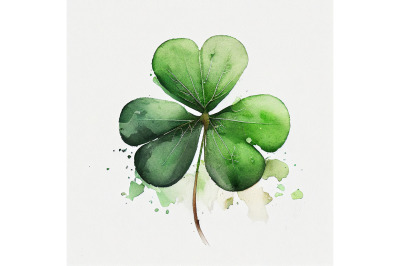 Watercolor St. Patricks Day Clover
