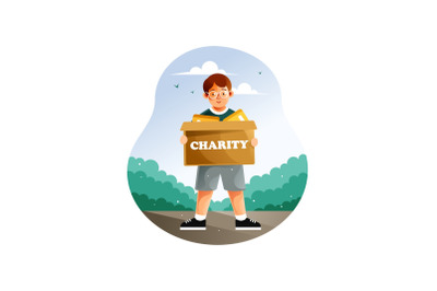 International Charity Day Concept Illustration