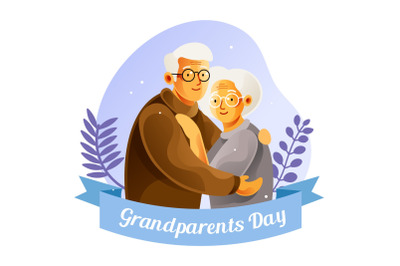 National grandparents day illustration