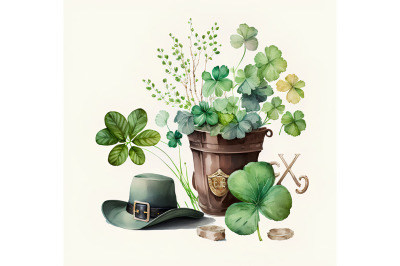 Watercolor St. Patricks Day Decoration 2
