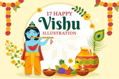 17 Happy Vishu Festival Illustration