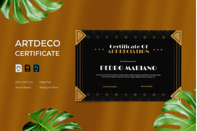 Artdeco - Certificate