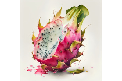 Watercolor Dragon Fruit
