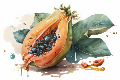 Watercolor Papaya