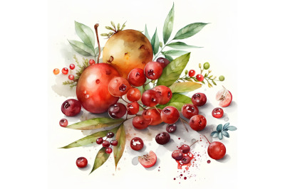 Watercolor Cranberry