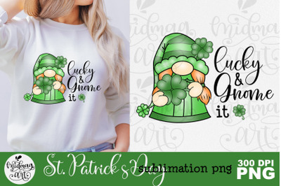 Lucky and gnome it sublimation png&2C; st. patrick&amp;&23;039;s day sublimation