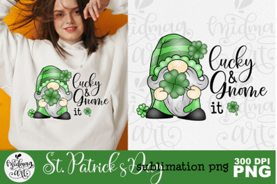 Lucky and gnome it sublimation png&2C; st. patrick&amp;&23;039;s day sublimation