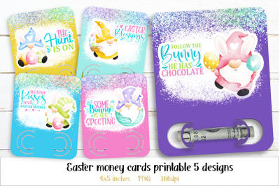 Easter money holder bundle Easter bunny money card for kids