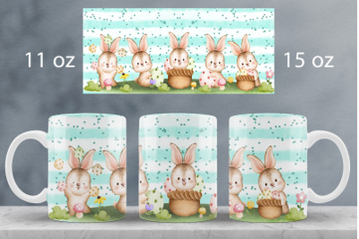 Easter mug wrap design Easter gnome mug sublimation png