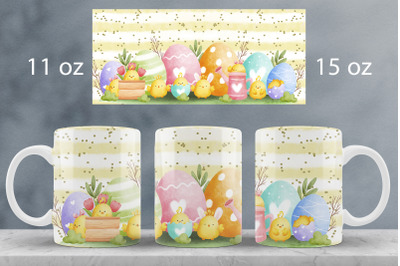 Easter mug wrap design Easter gnome mug sublimation png