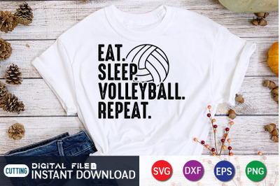 Eat Sleep VolleyBall Repeat SVG