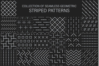 Black striped seamless patterns