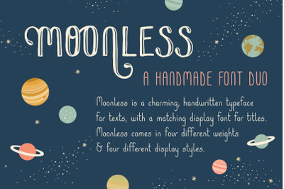 Moonless - A Handmade Font Duo