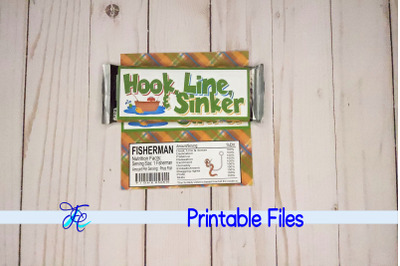 Hook Line Sinker Candy Bar Wrapper