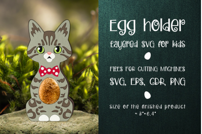 Bengal Cat | Easter Egg Holder Template