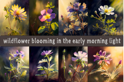 Wildflower Blooming In The Morning Light