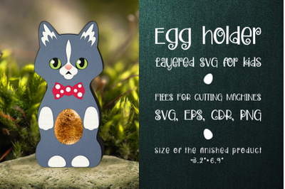 Munchkin Cat | Easter Egg Holder Template