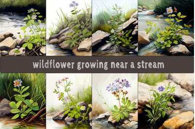 Wildflower Growing Near Stream