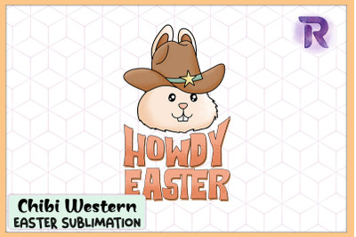 Howdy Easter Chibi Bunny Cowboy