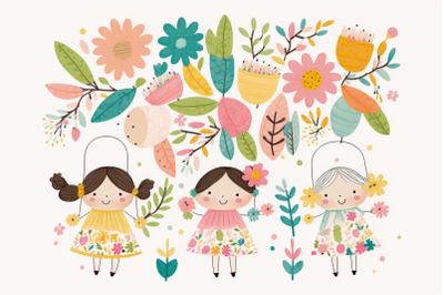 Kids Spring Illustration