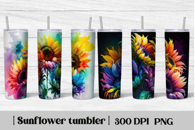 Sunflower tumbler wrap | Sunflower sublimation tumbler