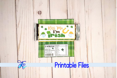 Kiss Me I&#039;m Irish Candy Bar Wrapper