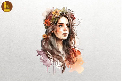 Beautiful Girl With Flowers 6