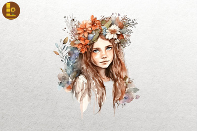 Beautiful Girl With Flowers 8