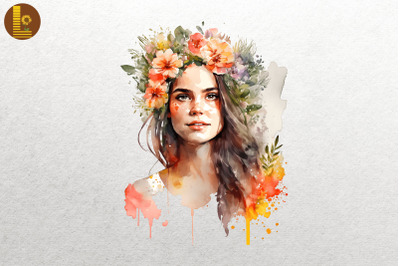 Beautiful Girl With Flowers 9
