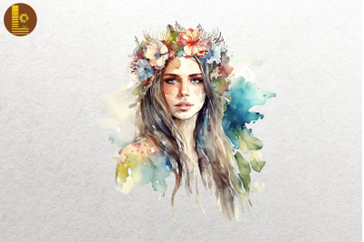 Beautiful Girl With Flowers 10