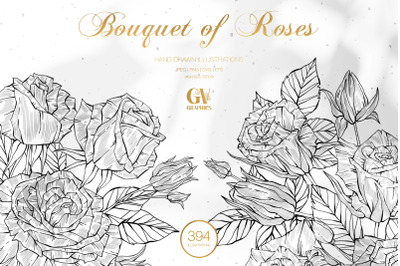 Bouquet of Roses Illustrations