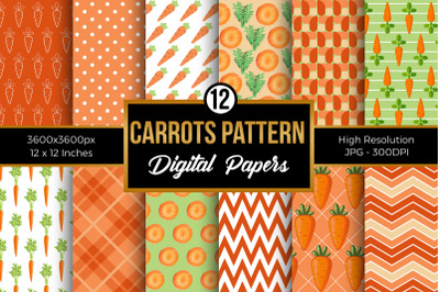 Carrots Pattern Digital Papers